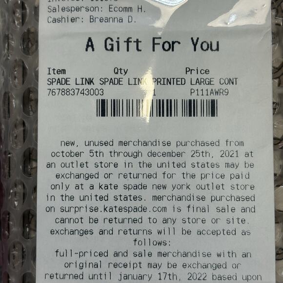 Kate Spade NY Spade Link Continental Zip Around Wallet White Beige - Picture 7 of 8